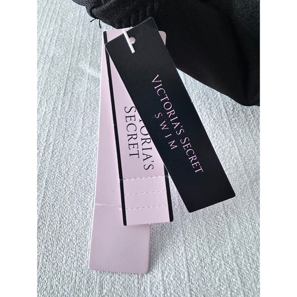 Victoria's Secret Shine Strap Push Up Bra 34DD Black Rhinestone Straps - Picture 6 of 8